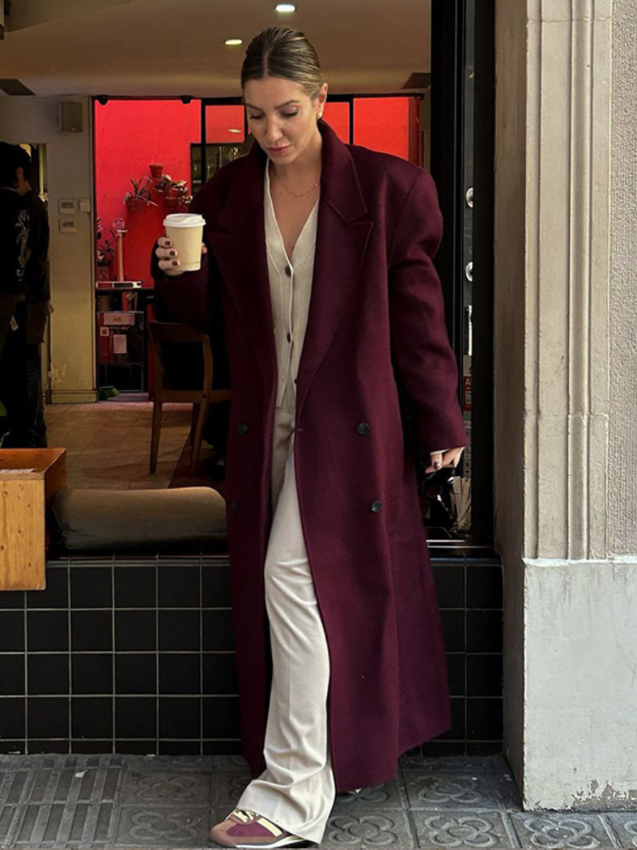 Burgundy Oversized Jas