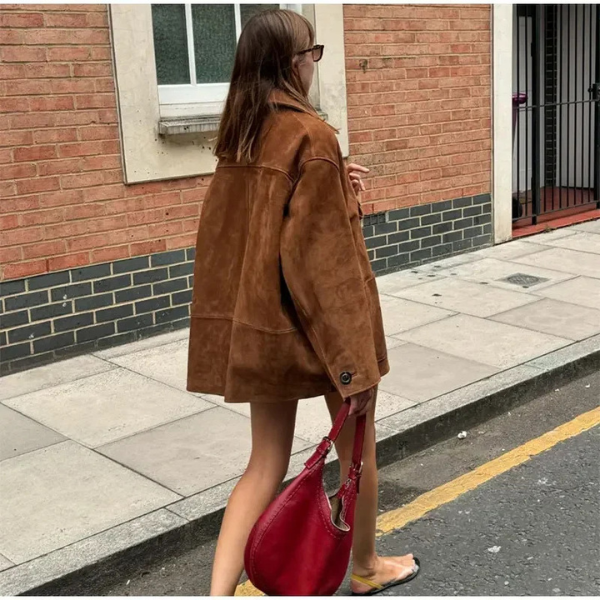 Laluna® | Suede Statement Coat