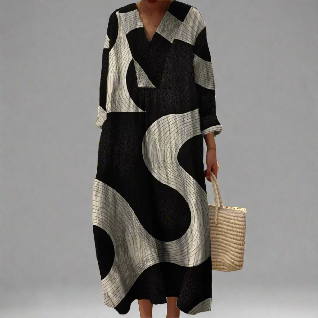 Karen™ | Elegante geometrische jurk