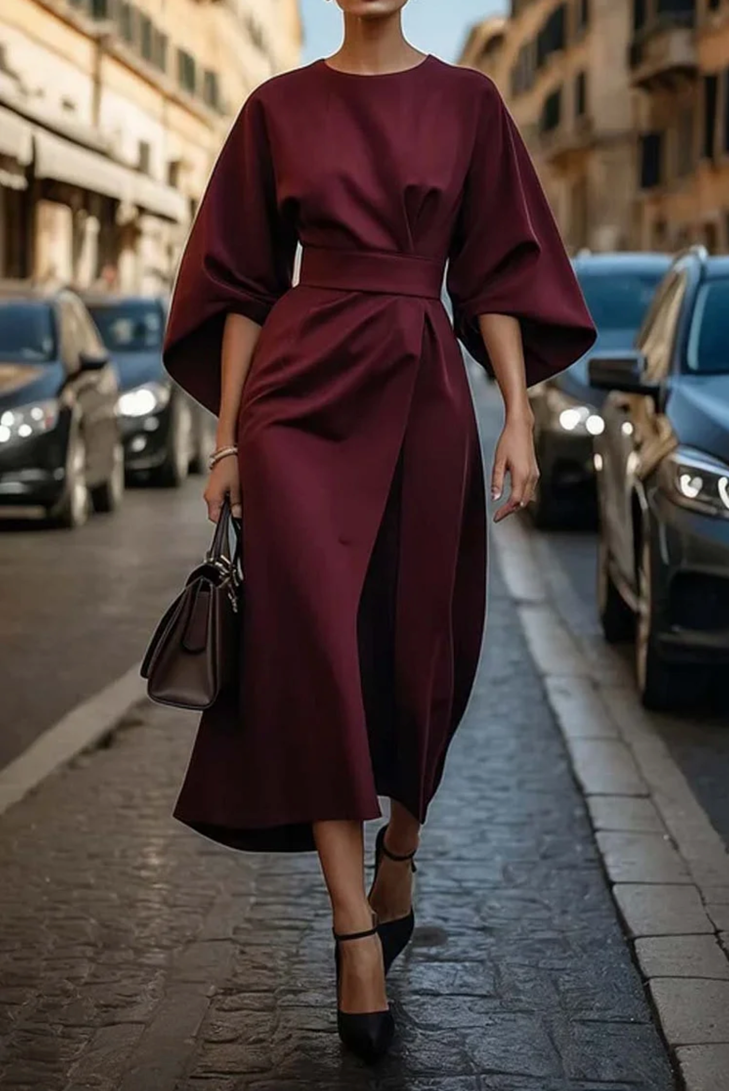 Laluna® | Elegante Jurk met Lanternwouwen