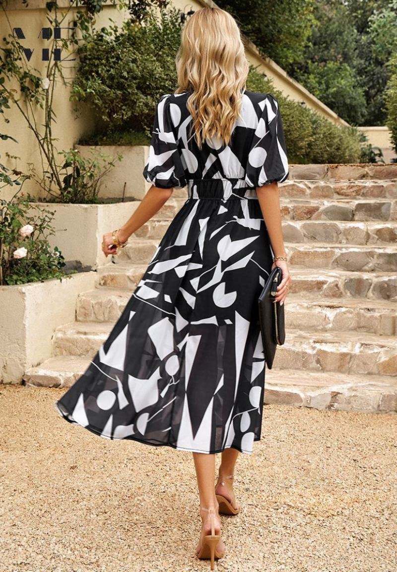 Nerina - Luxueuze Tijdloze Midi-jurk