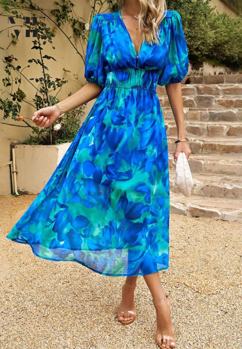 Nerina - Luxueuze Tijdloze Midi-jurk
