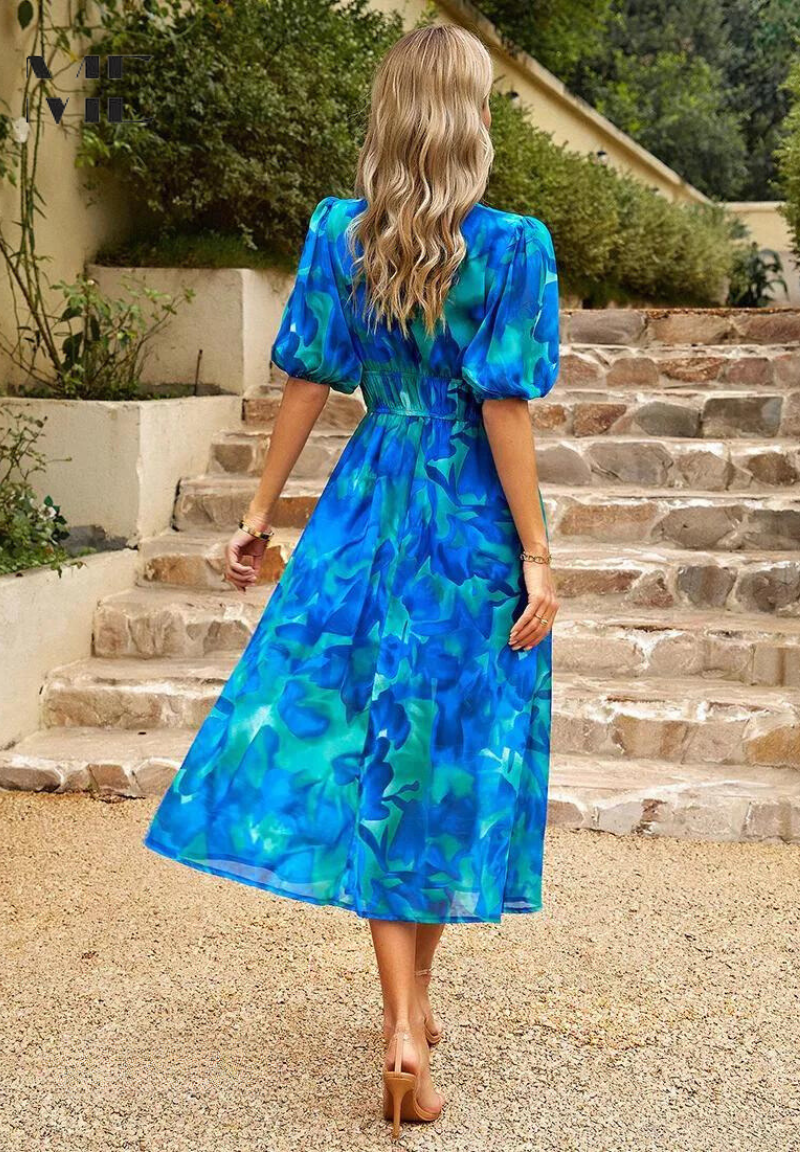 Nerina - Luxueuze Tijdloze Midi-jurk