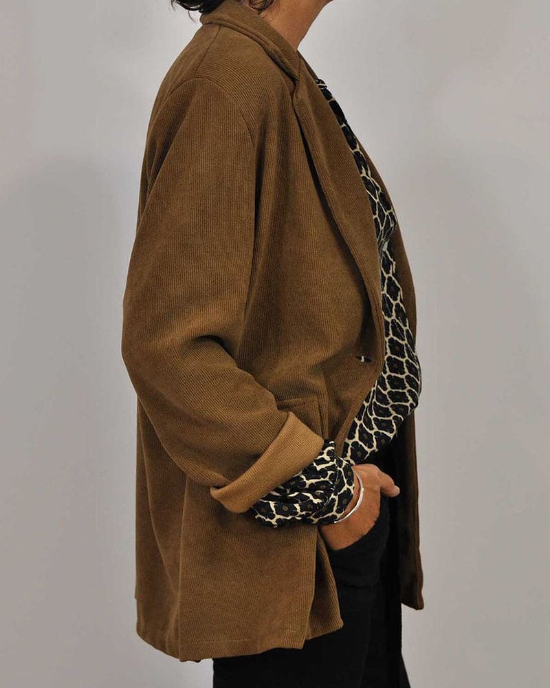 Laluna® | Relaxed V-Hals Midi-Shirt