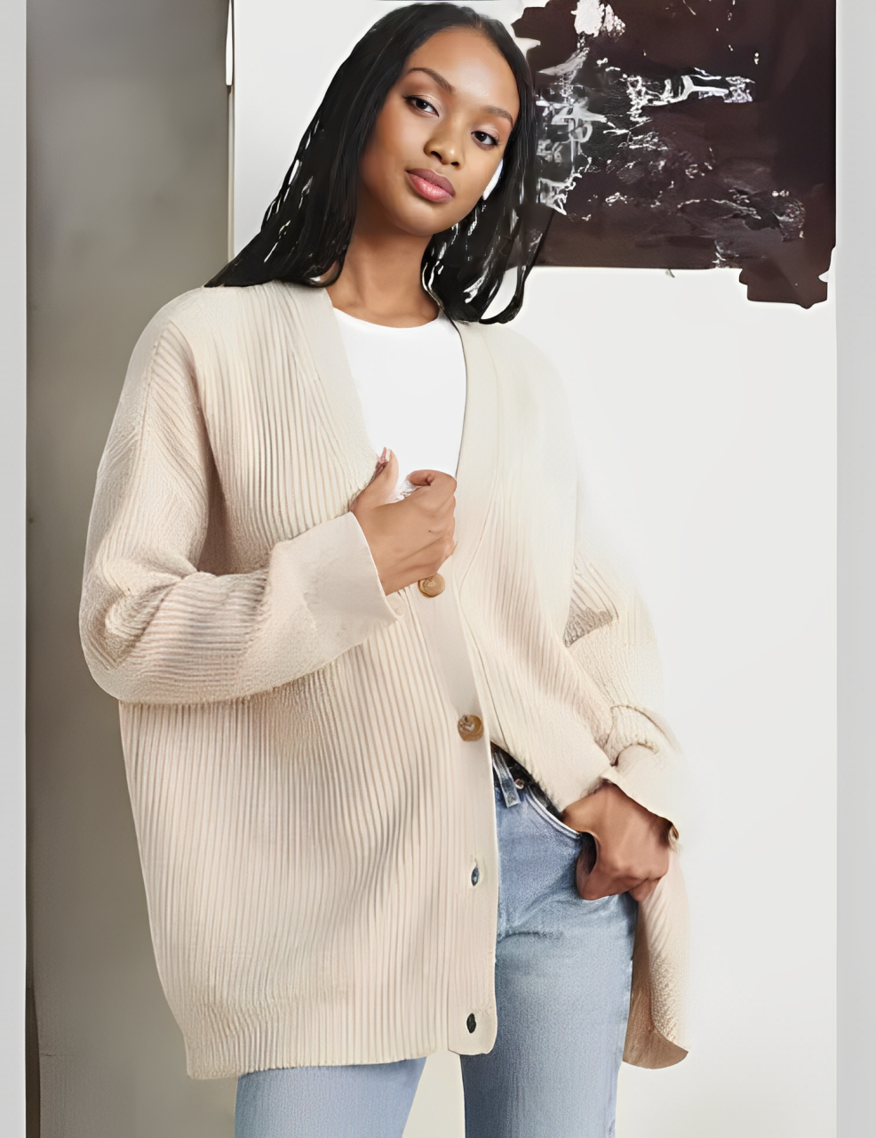 Laluna® | Elegante Knopen Cardigan