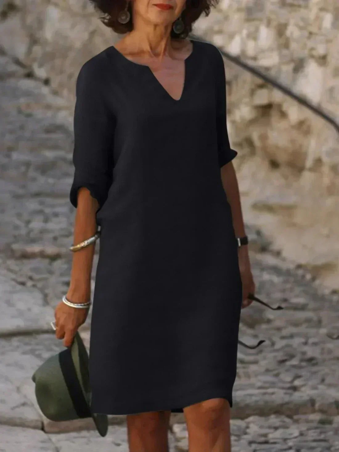 Lettie - Luxe Jurk met V-Hals