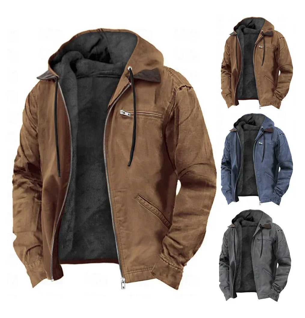 Abraham™ | Stijlvolle Fleece-Lined Hoodie Jacket