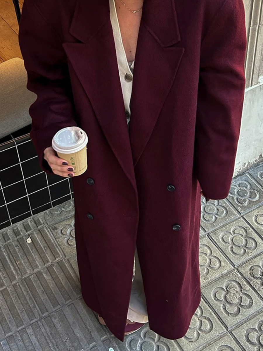 Burgundy Oversized Jas