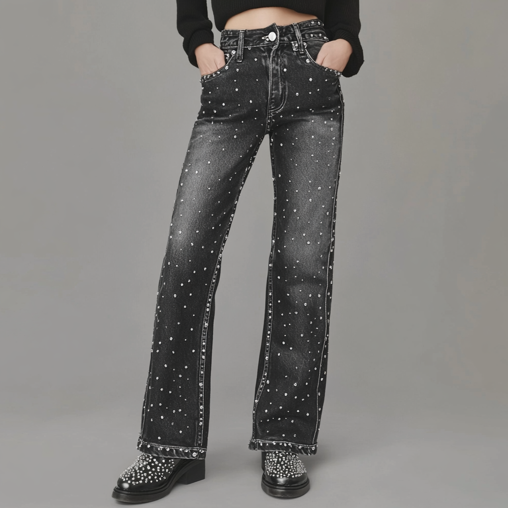Laluna® | Glitter Spijkerbroek
