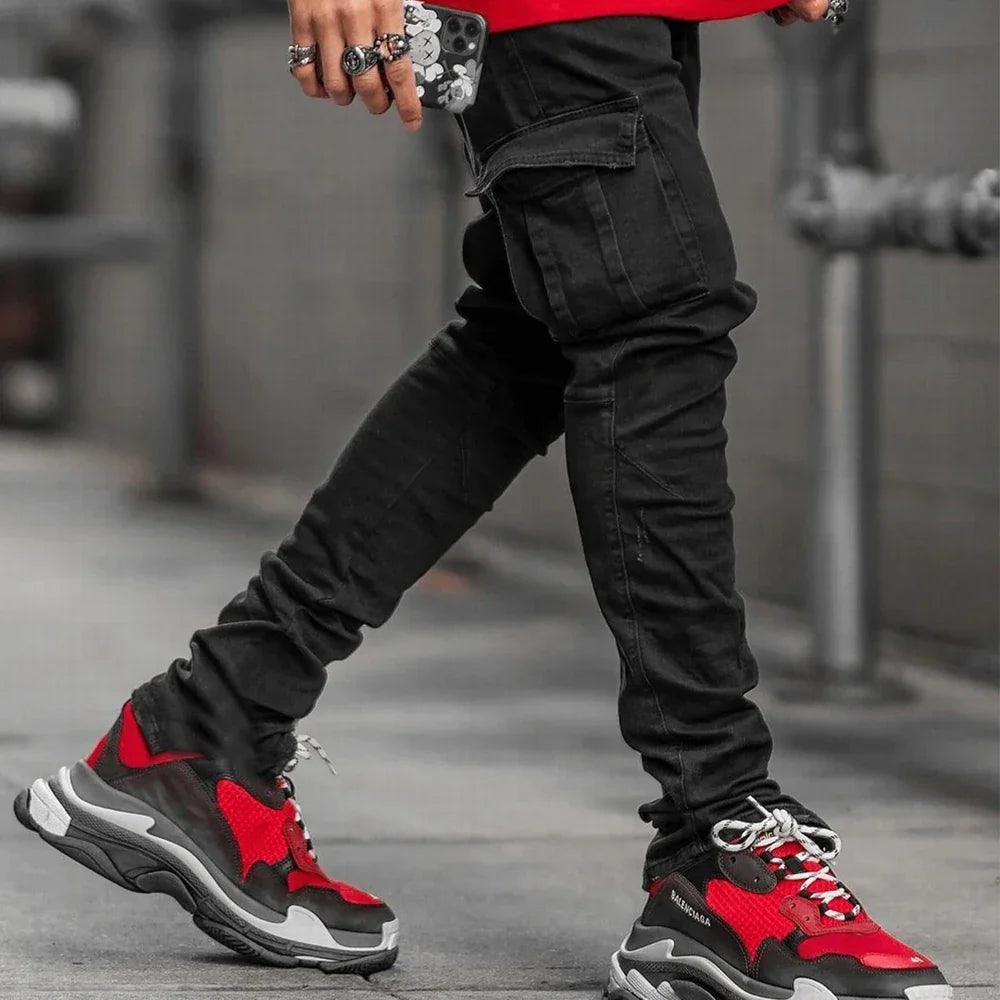 Laluna® | Cargo Street Elastic Jeans