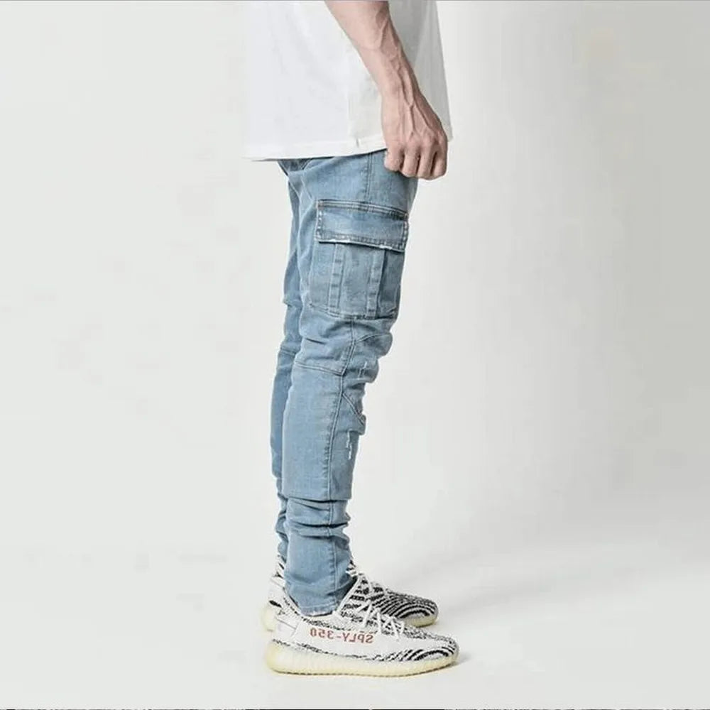 Laluna® | Cargo Street Elastic Jeans