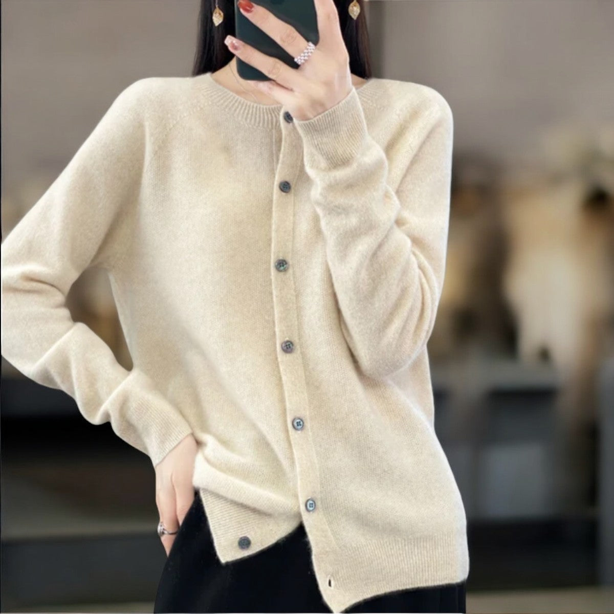 Laluna® | Elegante Knoopjes Cardigan