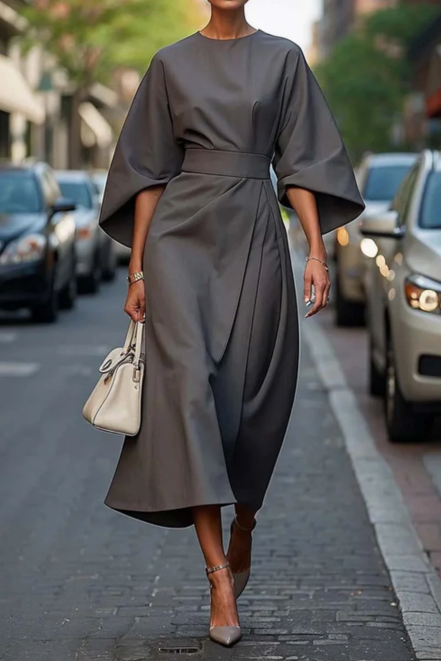 Laluna® | Elegante Jurk met Lanternwouwen