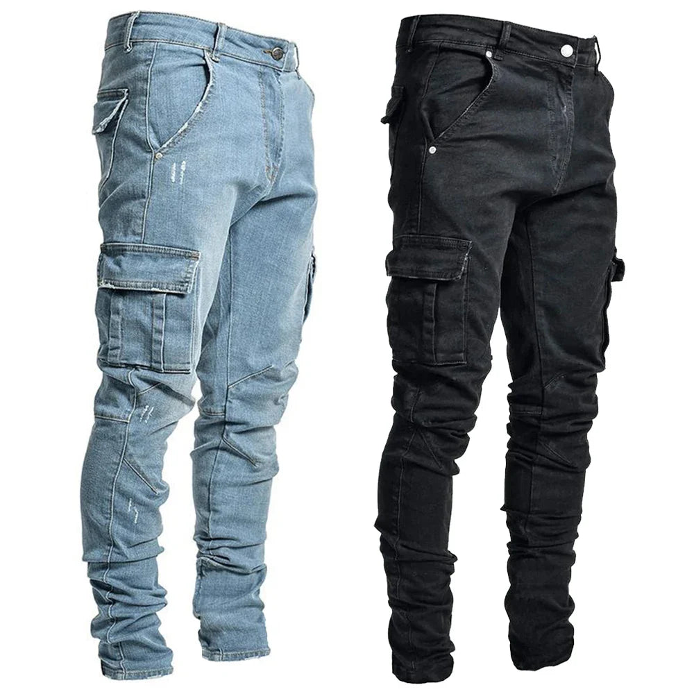 Laluna® | Cargo Street Elastic Jeans