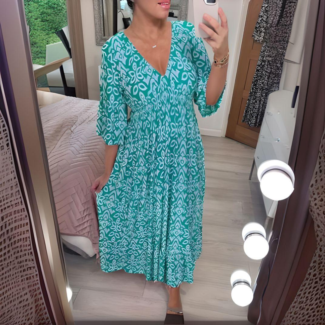 Isabella - Boho Gedrukt Jurk