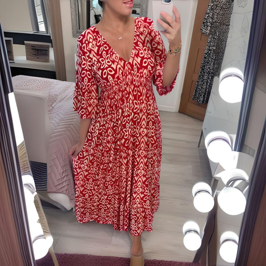 Isabella - Boho Gedrukt Jurk