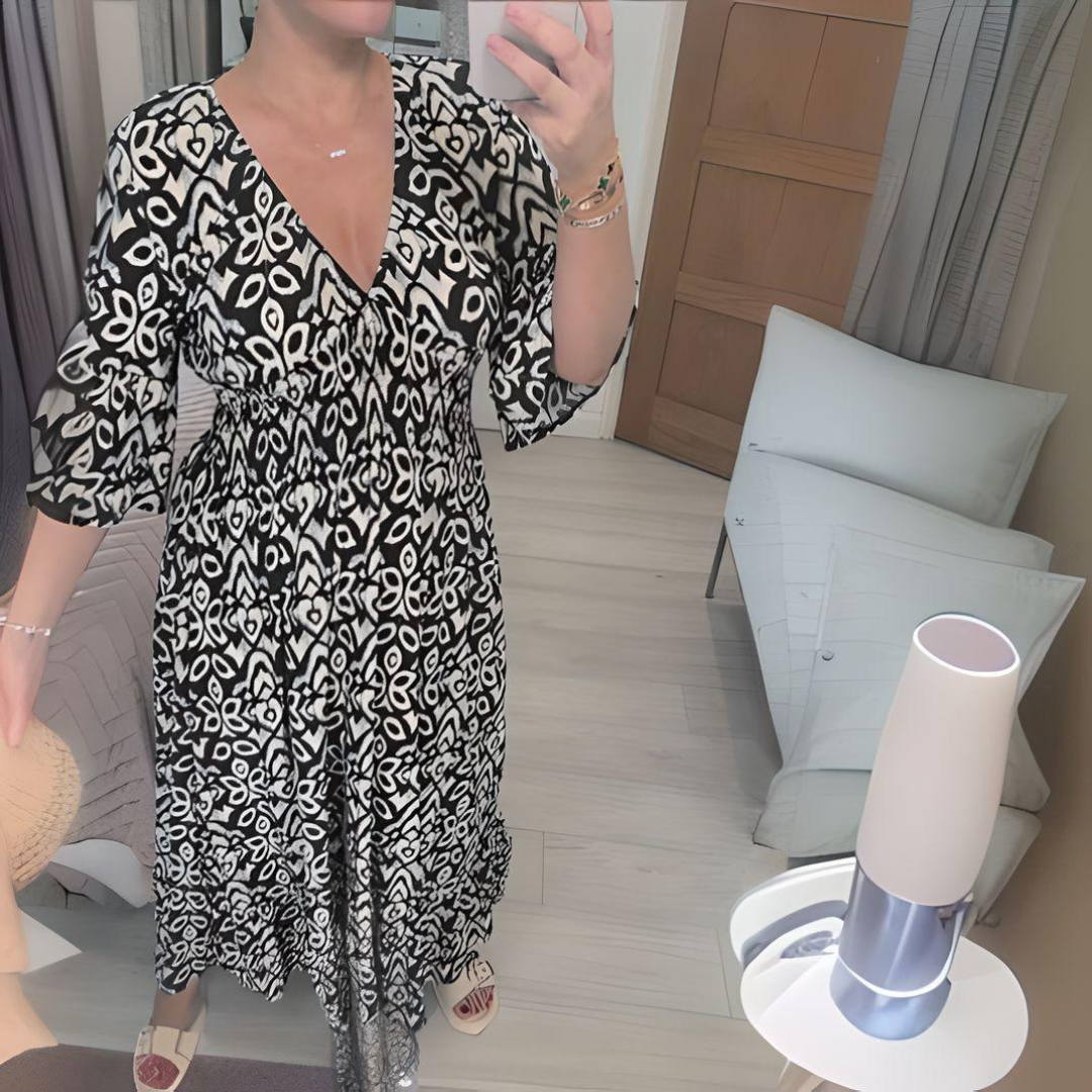 Isabella - Boho Gedrukt Jurk