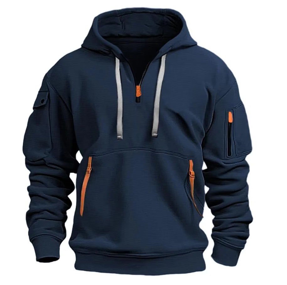 Bernhard™ | Stijlvolle Zip-Up Hoodie met Utility Pockets