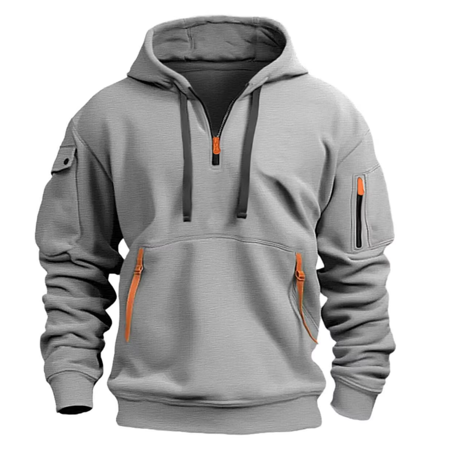 Bernhard™ | Stijlvolle Zip-Up Hoodie met Utility Pockets