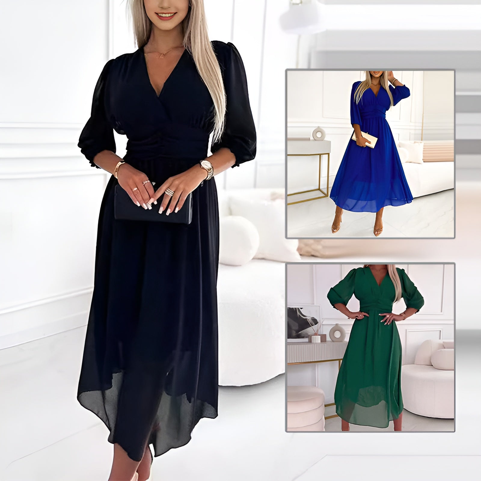 Abigail | Lichte Zijde Chiffon Jurk